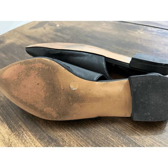 Size 8.5 Black Vince Camuto Pointy toe Slingback flats. - Picture 5 of 7